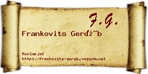 Frankovits Geréb névjegykártya